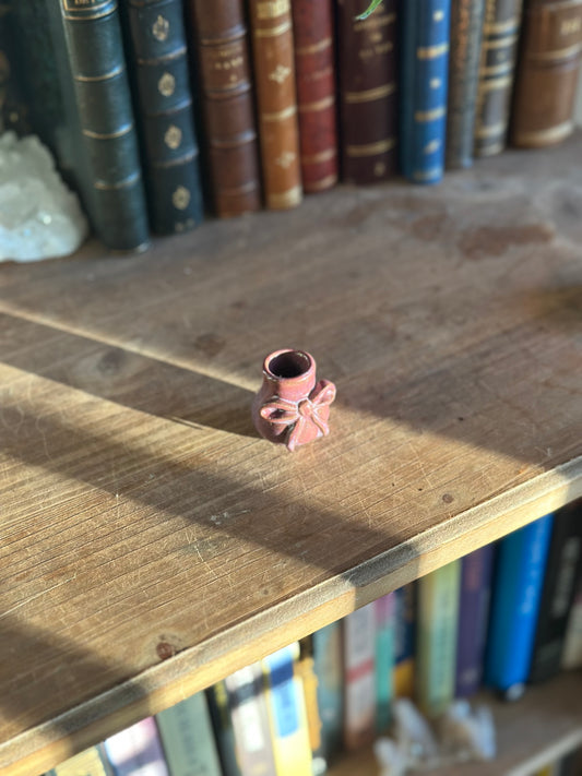 Miniature Bow Vase - Plum