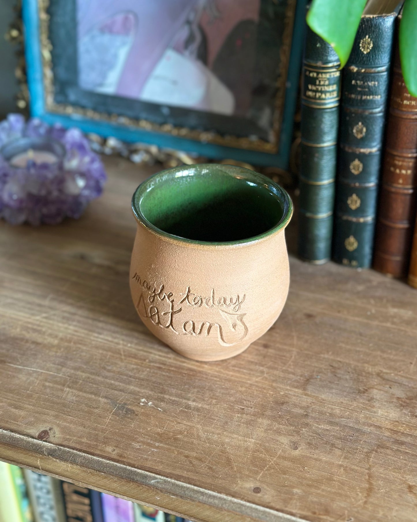 Maybe Today Satan Tumbler - Monstera (12oz)