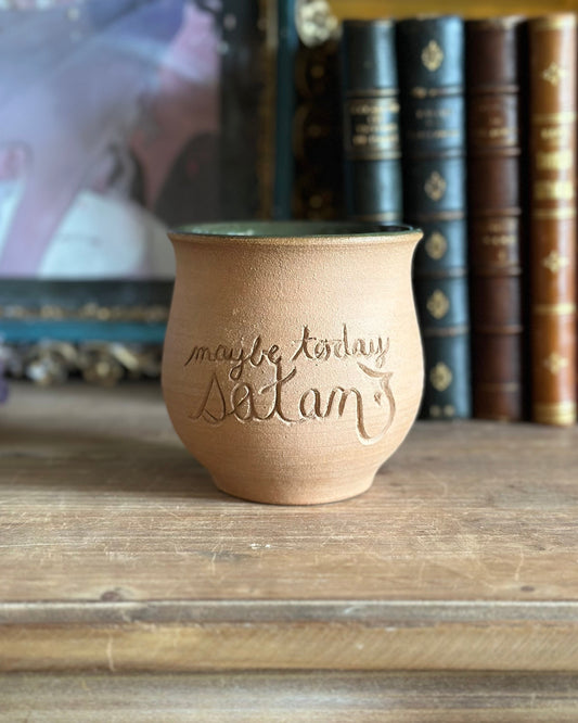 Maybe Today Satan Tumbler - Monstera (12oz)