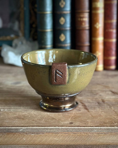 Ansuz Offering Bowl - Mosslight
