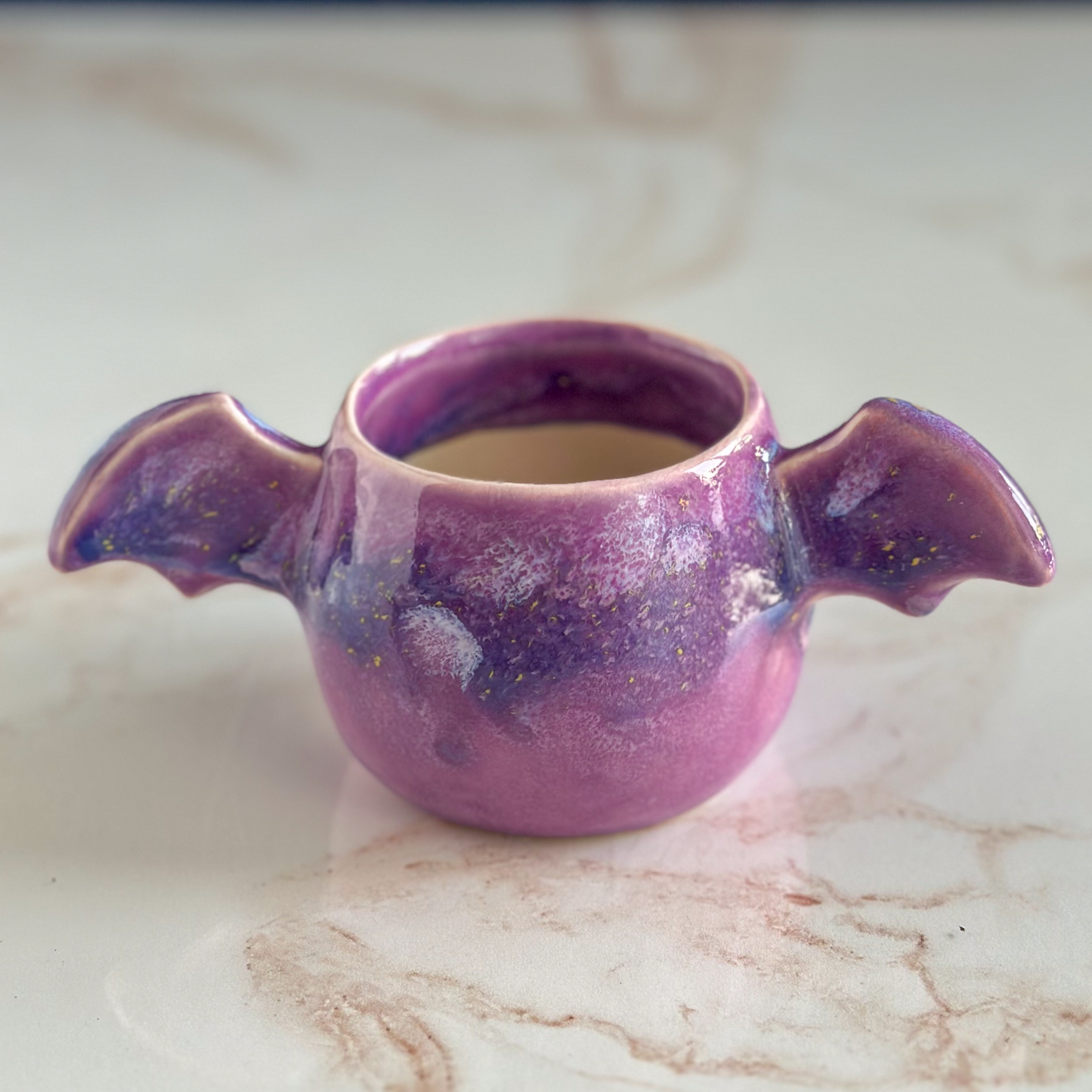 Winged Planter - Crystalline Plum #3 (Seconds Sale)