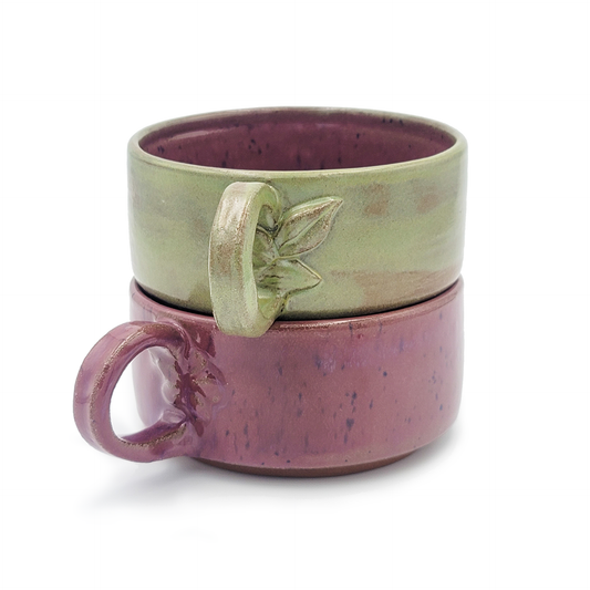 Stackable Sculpted Soup Mug Set