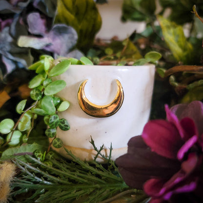 White Moon Gilded Planter (Made to Order)