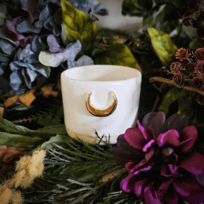 White Moon Gilded Planter (Made to Order)